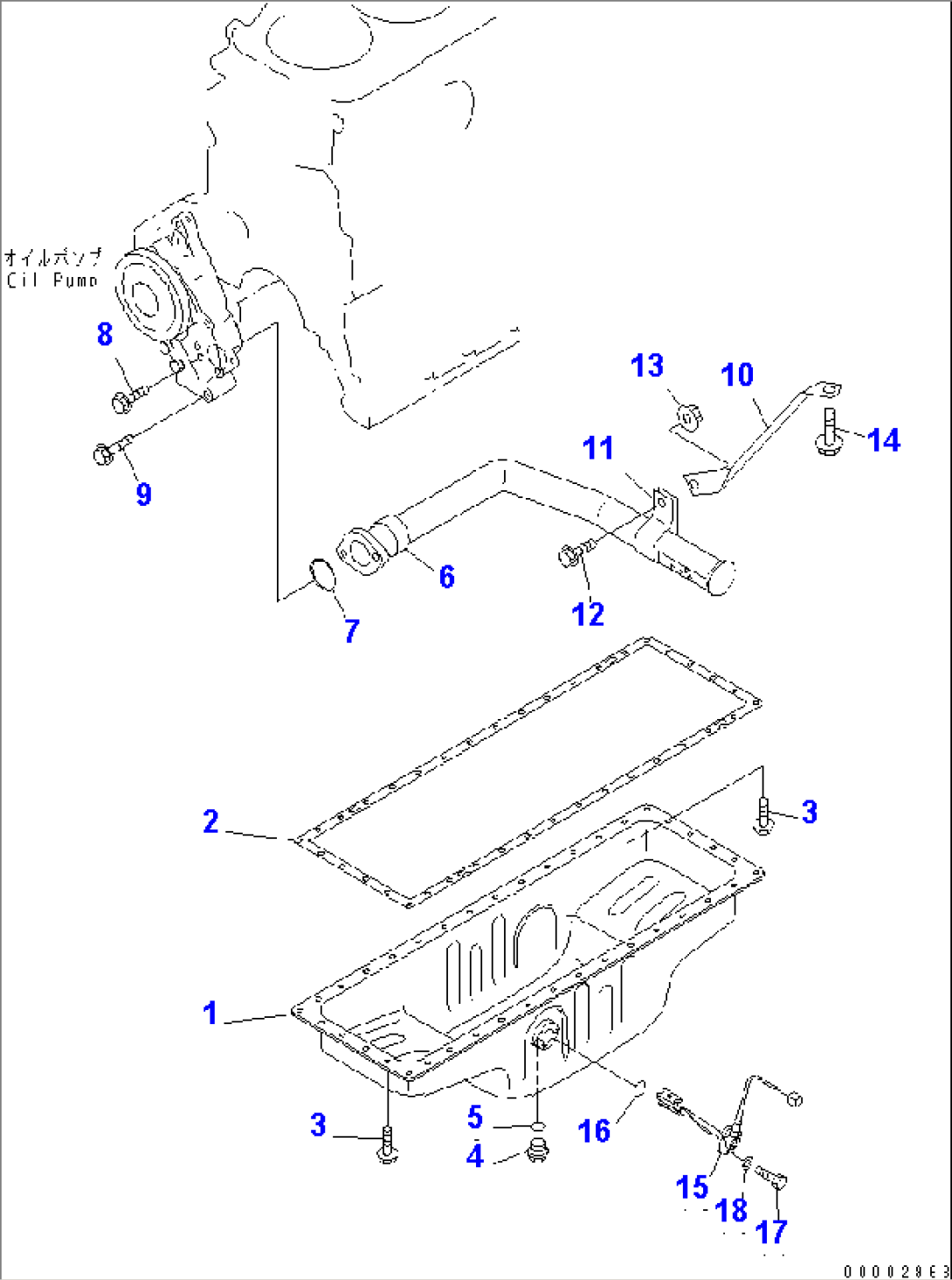 OIL PAN AND SUCTION TUBE (WITH LEVEL SENSOR)(#10001-13107)