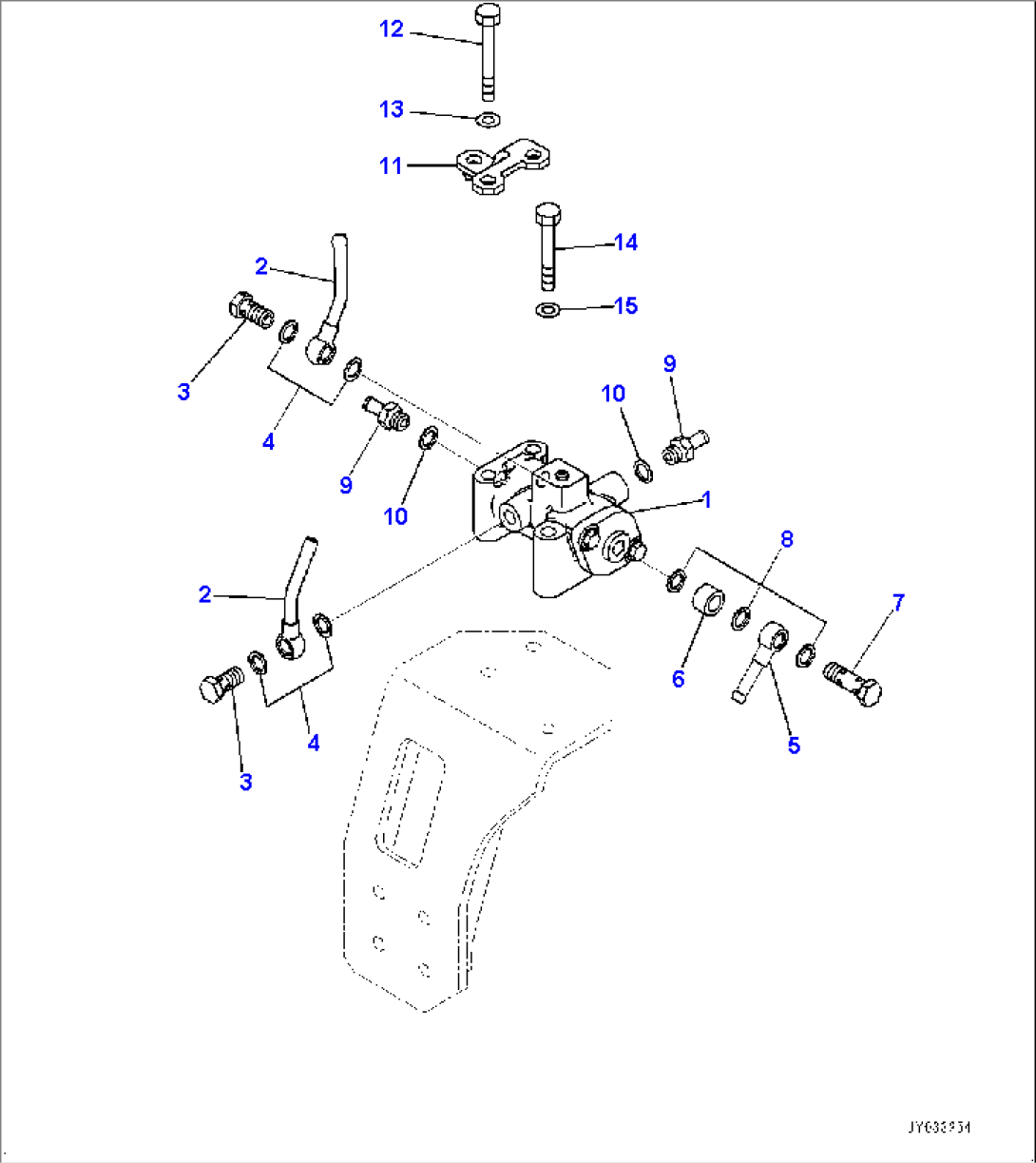 Water Pump Mounting and Air Vent, Air Vent and Bypass Valve Piping (#861243-)