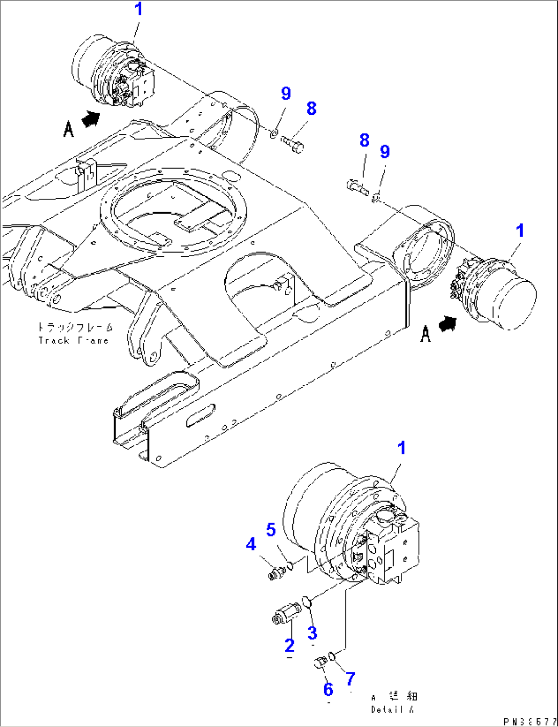 TRAVEL MOTOR AND RELATED PARTS