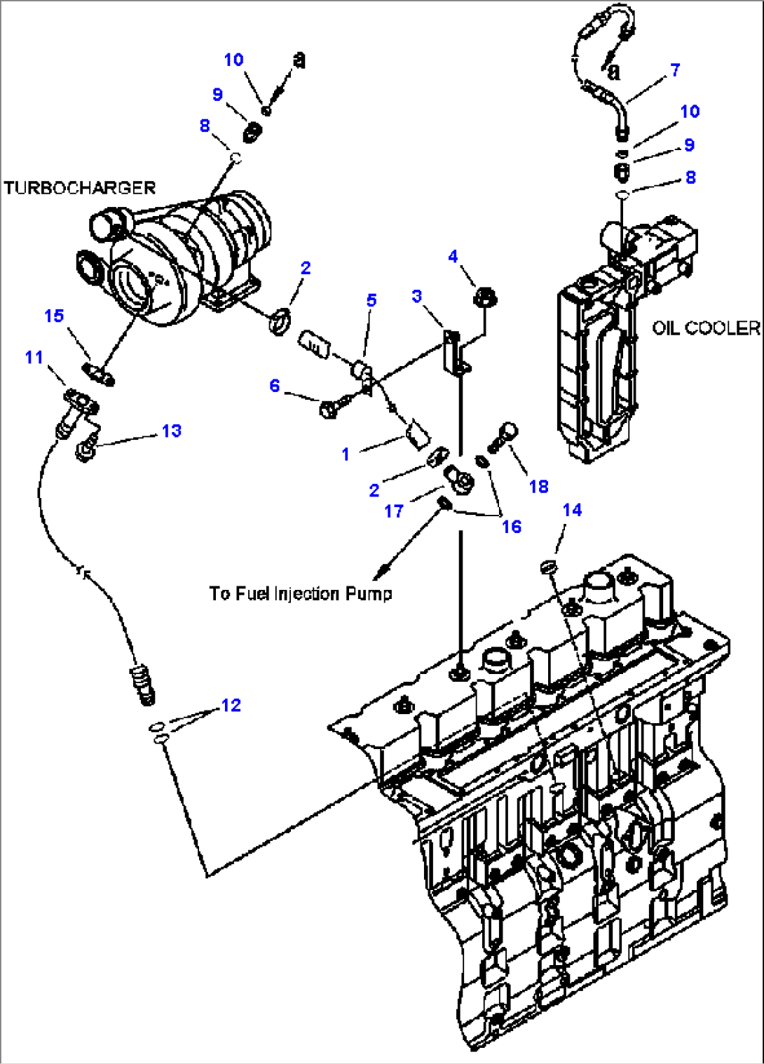 A1120-A3A6 TURBOCHARGER OIL PIPING
