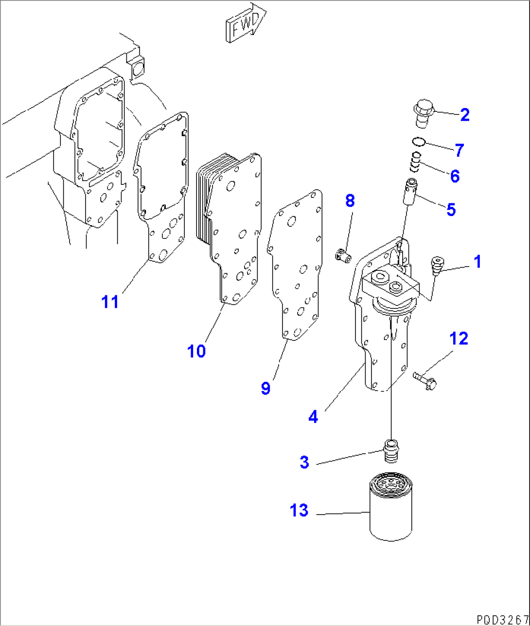 OIL COOLER AND OIL FILTER(#26200278-)