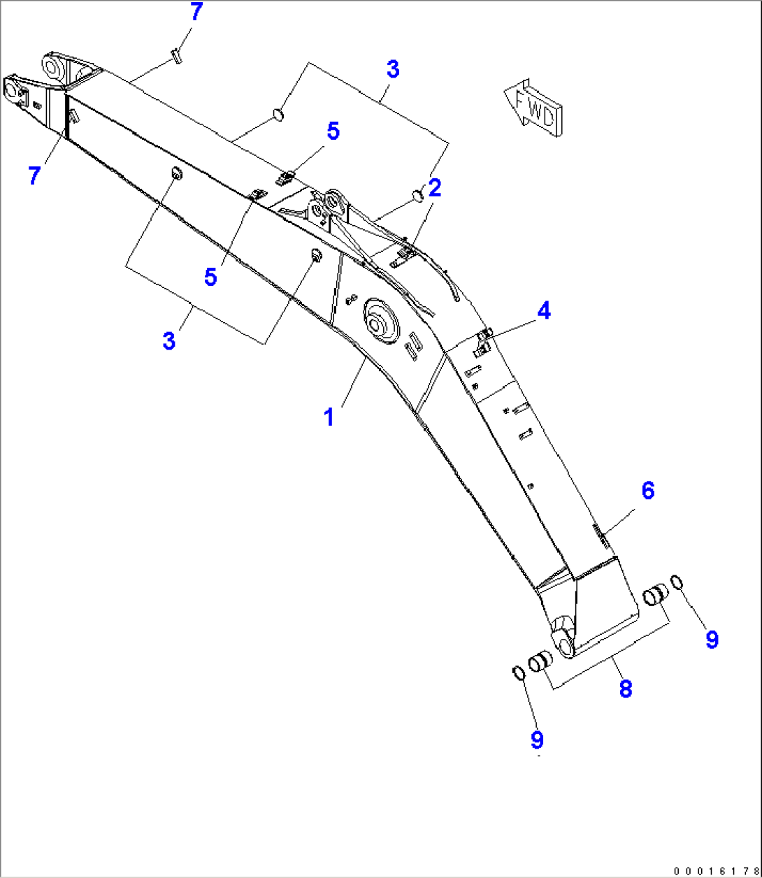 BOOM (5.7M) (WITH ROTATION ARM) (YELLOW)
