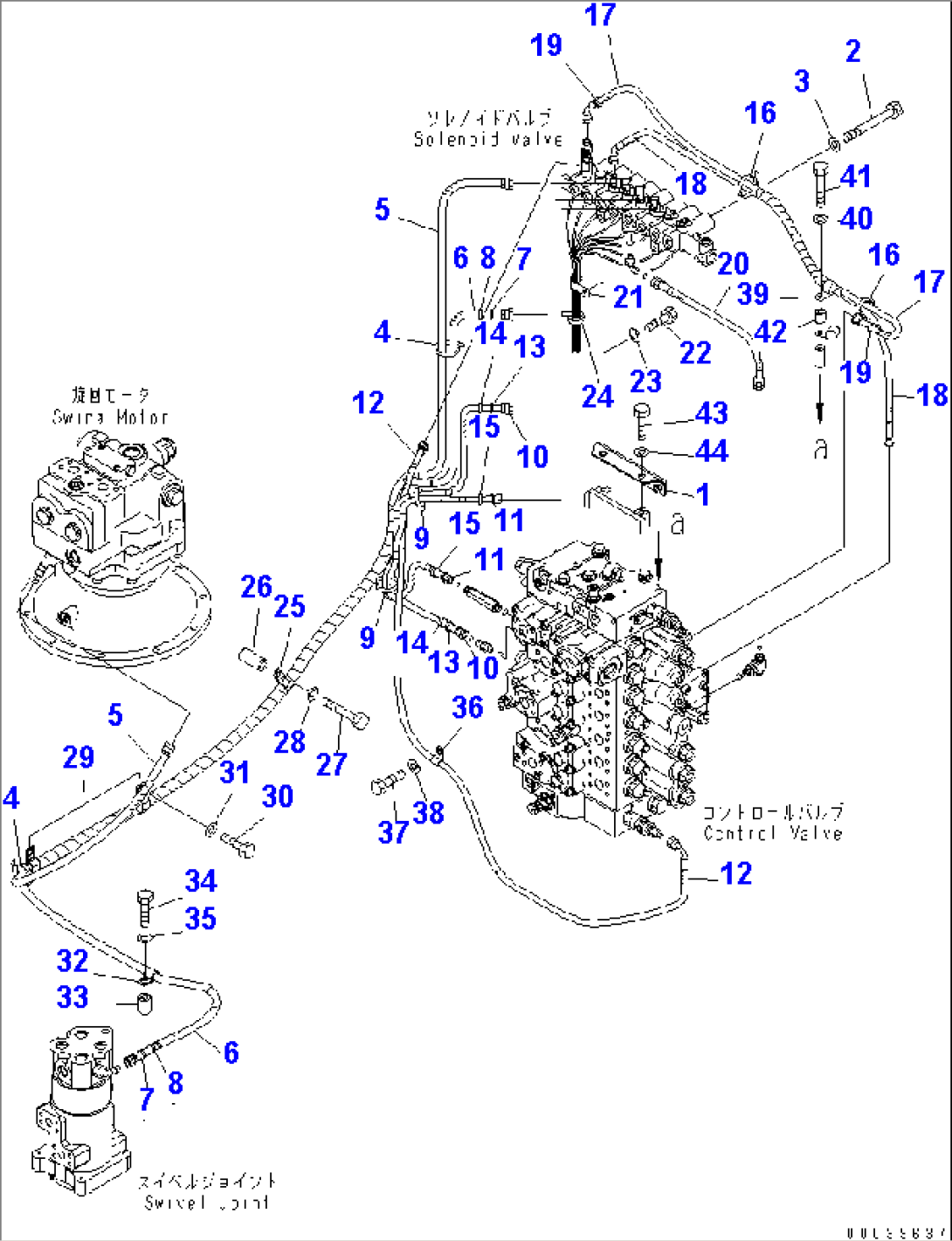 SOLENOID VALVE (HOSE AND BRACKET)(#70001-)