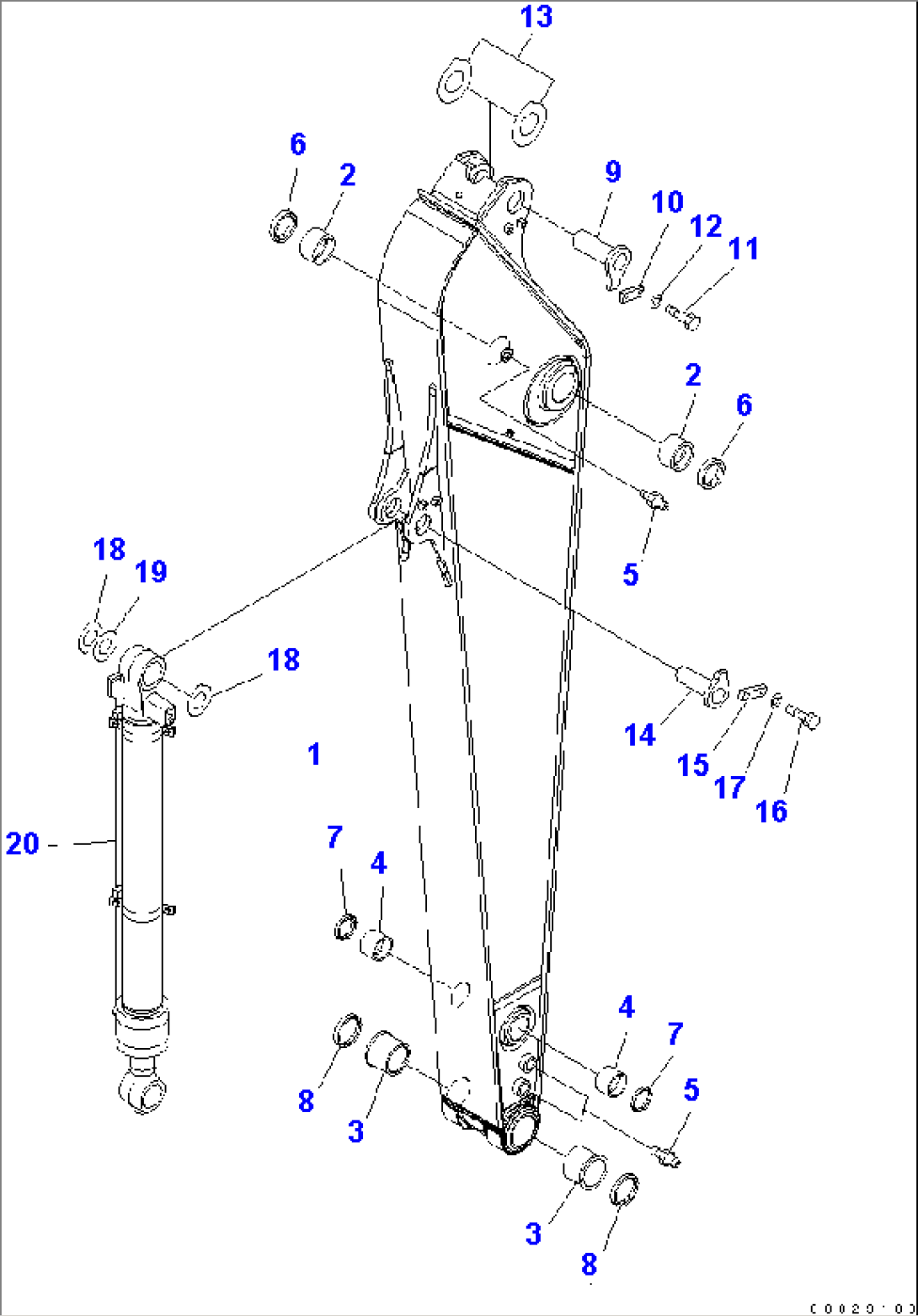 ARM (2.9M) (HEAVY DUTY) (500 HOURS GREASING TYPE)
