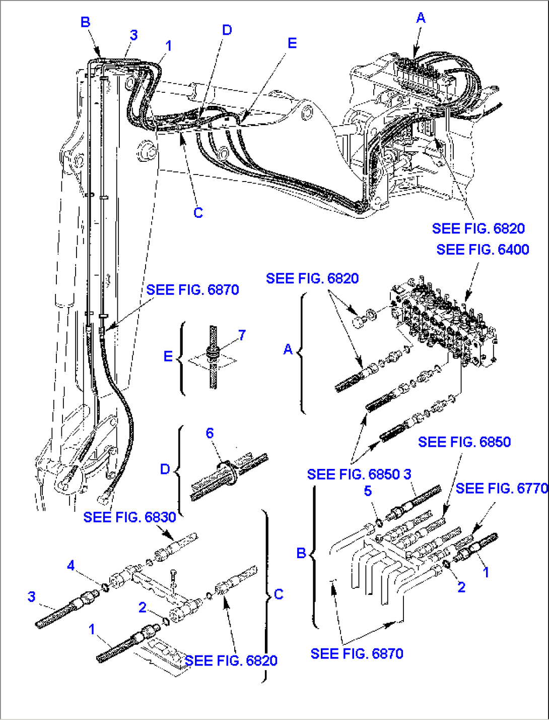 HAMMER HYDRAULIC PIPING WITH JIG ARM (1/2)