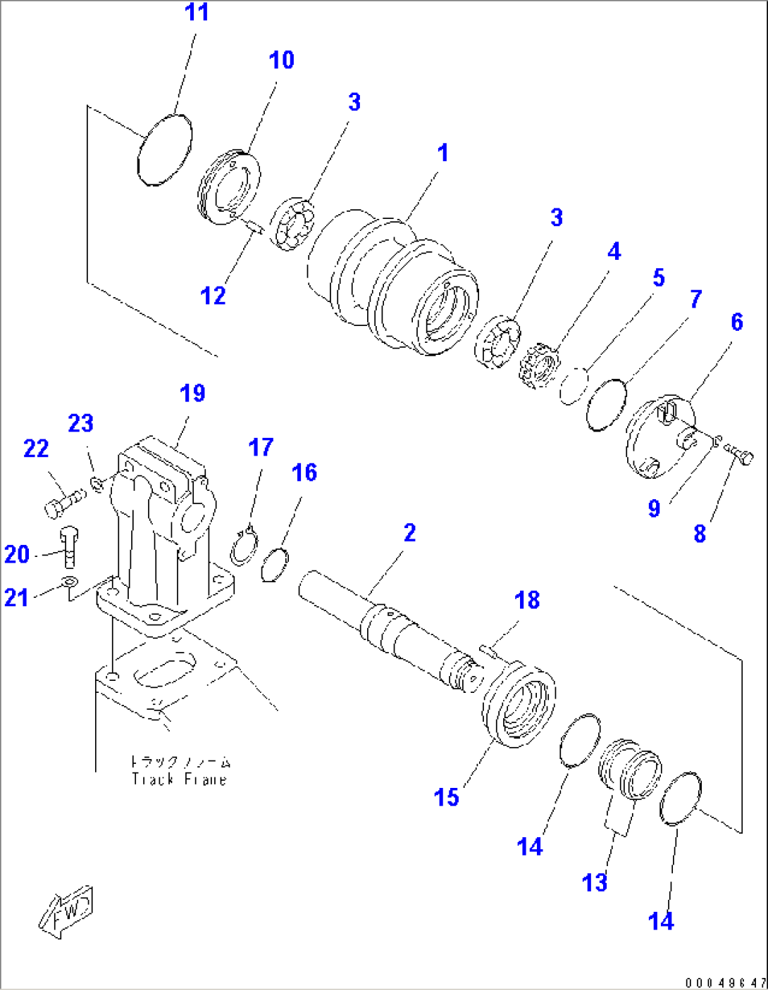 CARRIER ROLLER (FOR SLAG HANDLING) (R.H.)(#37553-)