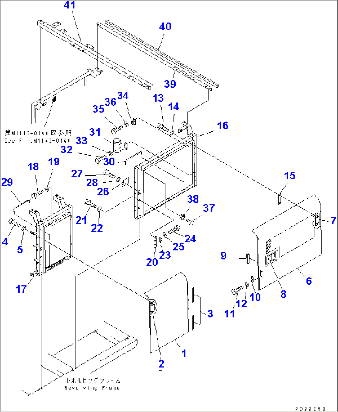 LEFT SIDE DOOR (DOOR) (MACHINE CAB) (HIGH ALTITUDE SPEC.)(#88000-96513)