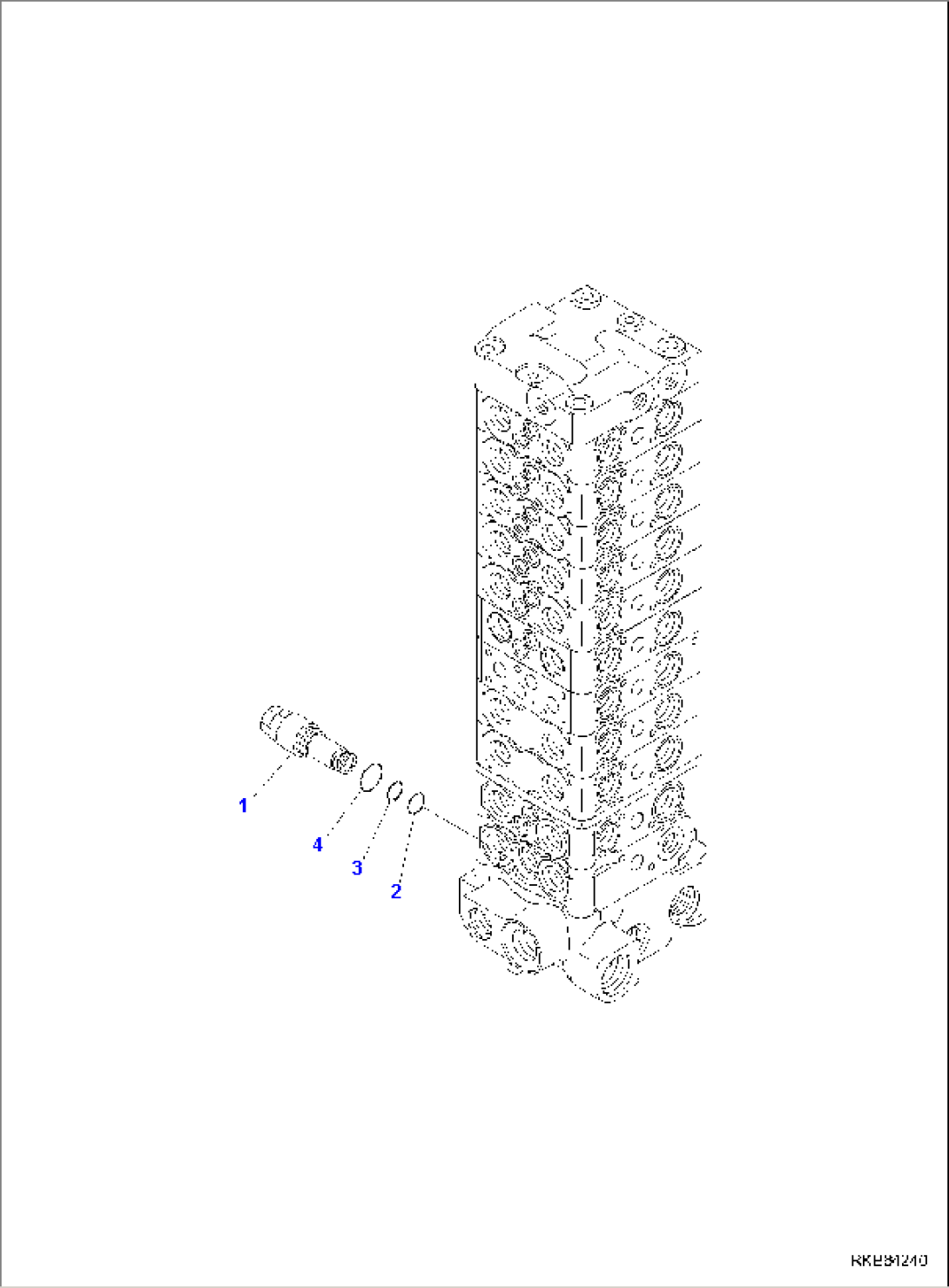 MAIN CONTROL VALVE, 1-ATTACHMENT, INNER PARTS (8/15)