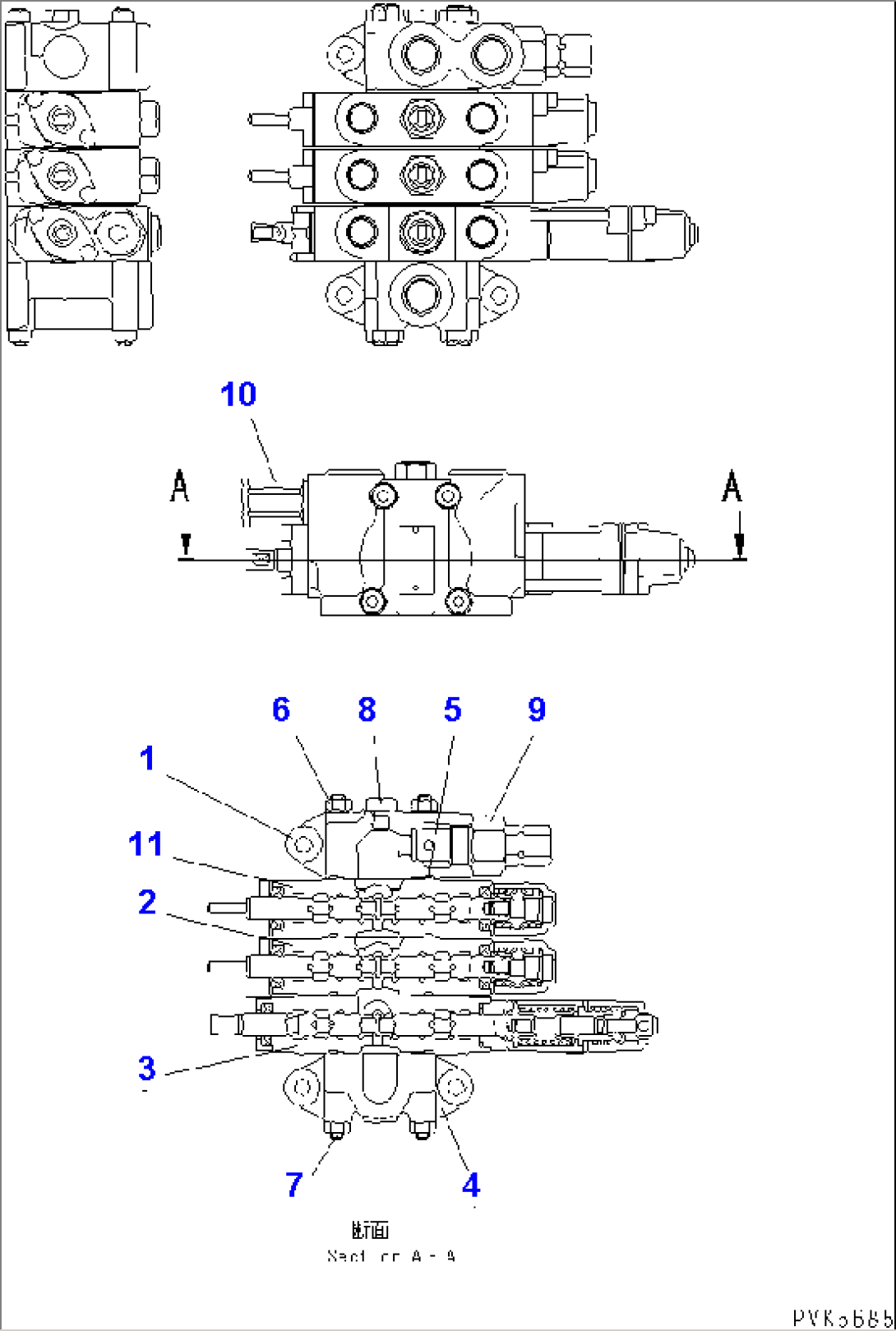 MAIN VALVE (WITH BACK HOE)(#80199-)