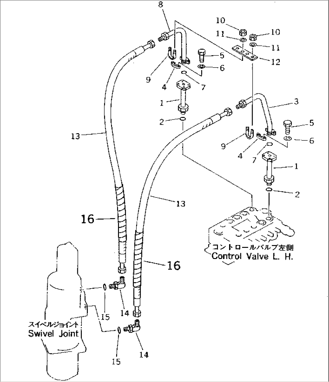 OUTRIGGER HYDRAULIC PIPING (UPPER)(#2127-)