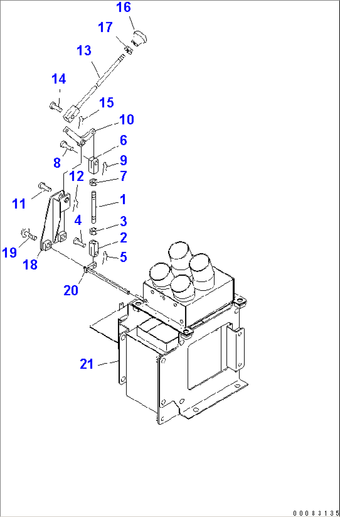 AIR CONDITIONER (CAB HEATER) (HEATER BOX LEVER)
