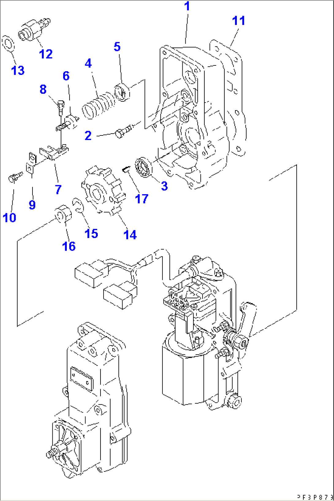 FUEL INJECTION PUMP (GOVERNOR) (1/2) (ELECTRICAL GOVERNOR TYPE) (INNER PARTS)(#21562-)