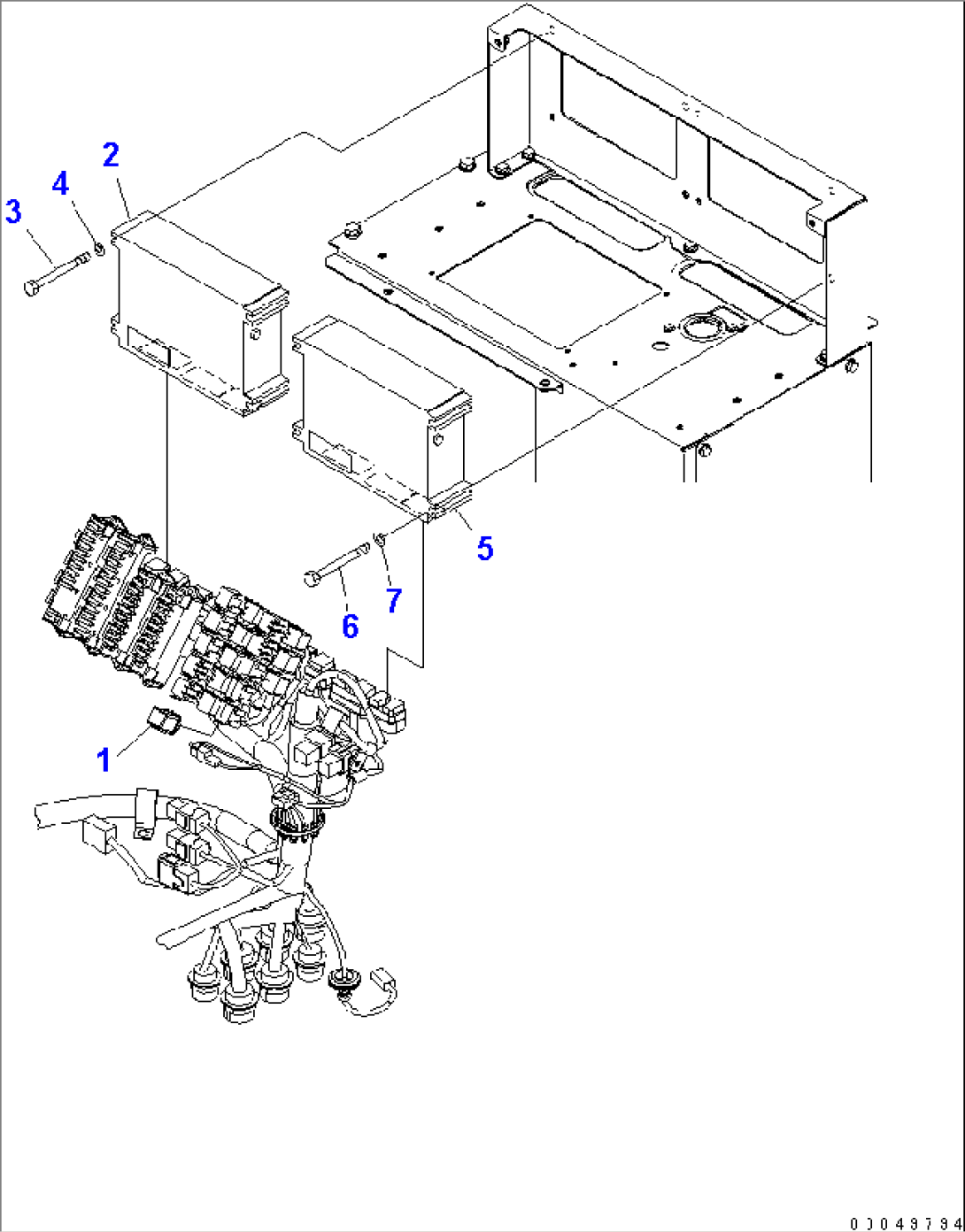 FLOOR (FUSE AND RELAY) (2/2) (WITH REAR GLASS HEATER)(#2462-)