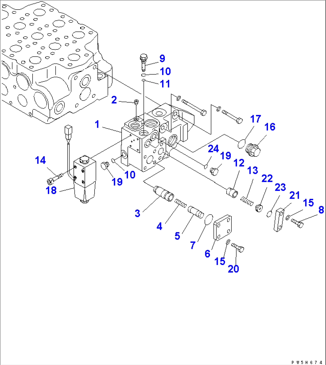 CONTROL VALVE (3-SPOOL) (6/7)