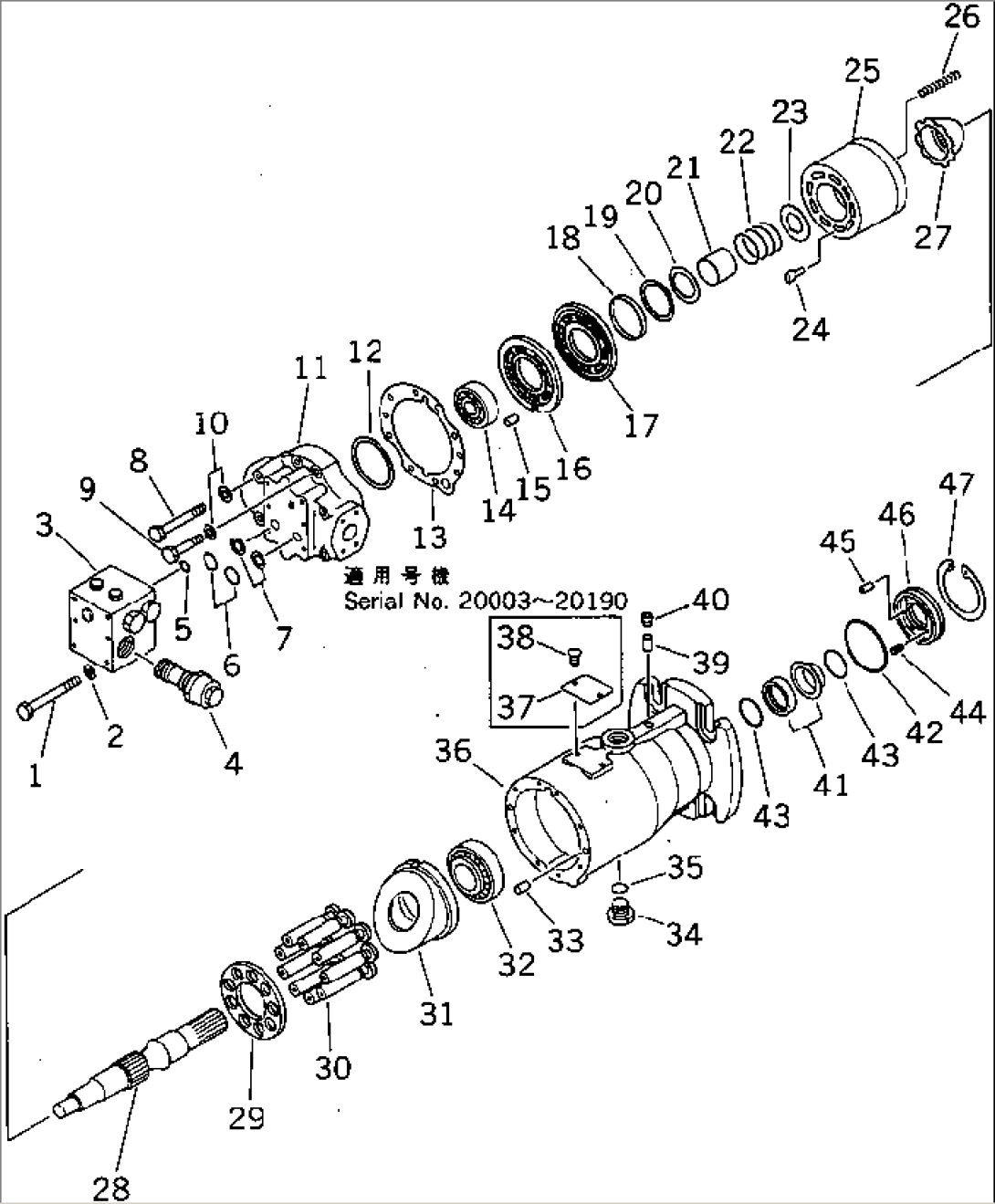 HYDRAULIC MOTOR (FOR REAR TRAVEL)