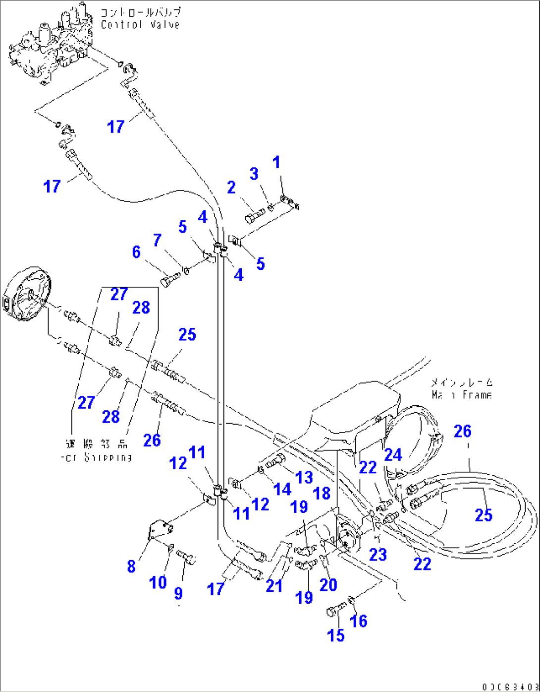 BLADE TILT LINE (FOR TILT DOZER) (PIPING)