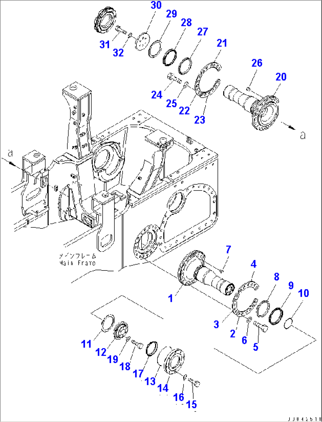 PIVOT SHAFT (SINGLE TILT)(#80001-)