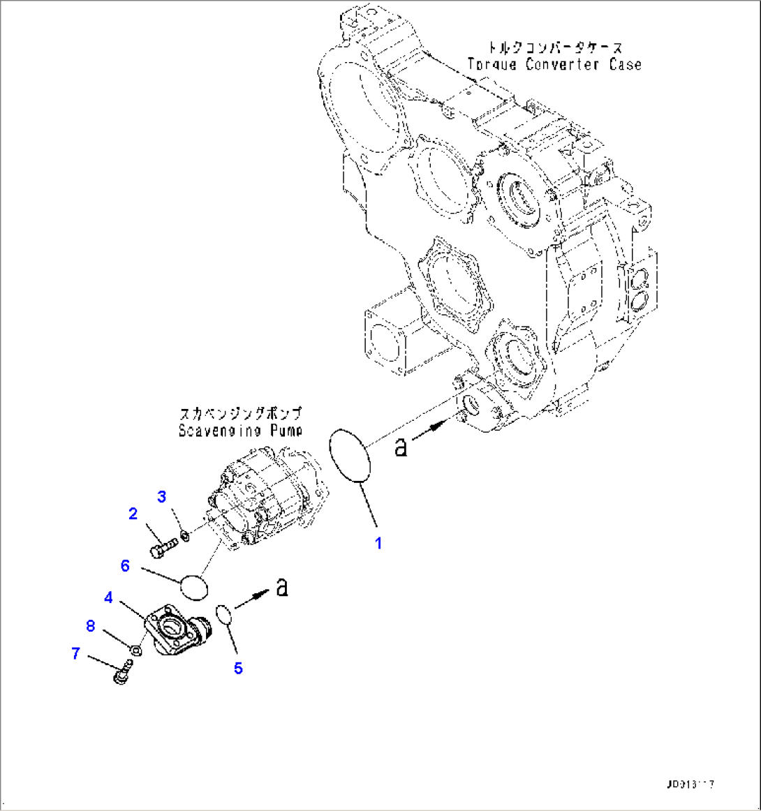 Power Train, Scavenging Pump Mounting (#22083-)