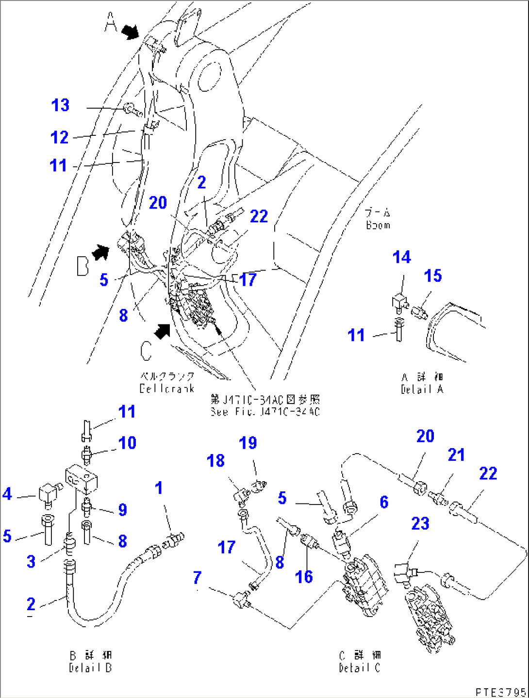 REMOTE GREASE (AUTO GREASE) (BELL CRANK LINE)