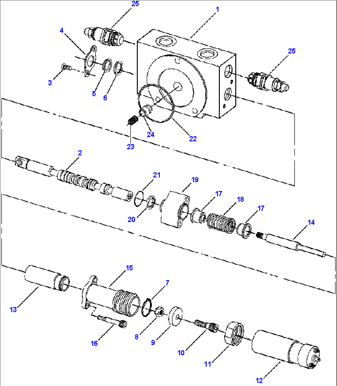 PILOT CONTROL VALVE BUCKET SECTION