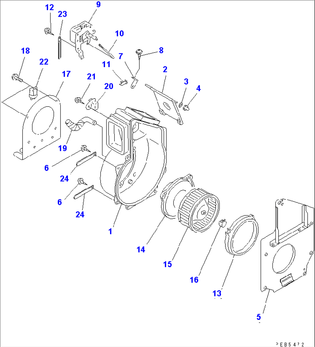 BLOWER ASSEMBLY (FOR AIR CONDITIONER)(#K32001-)