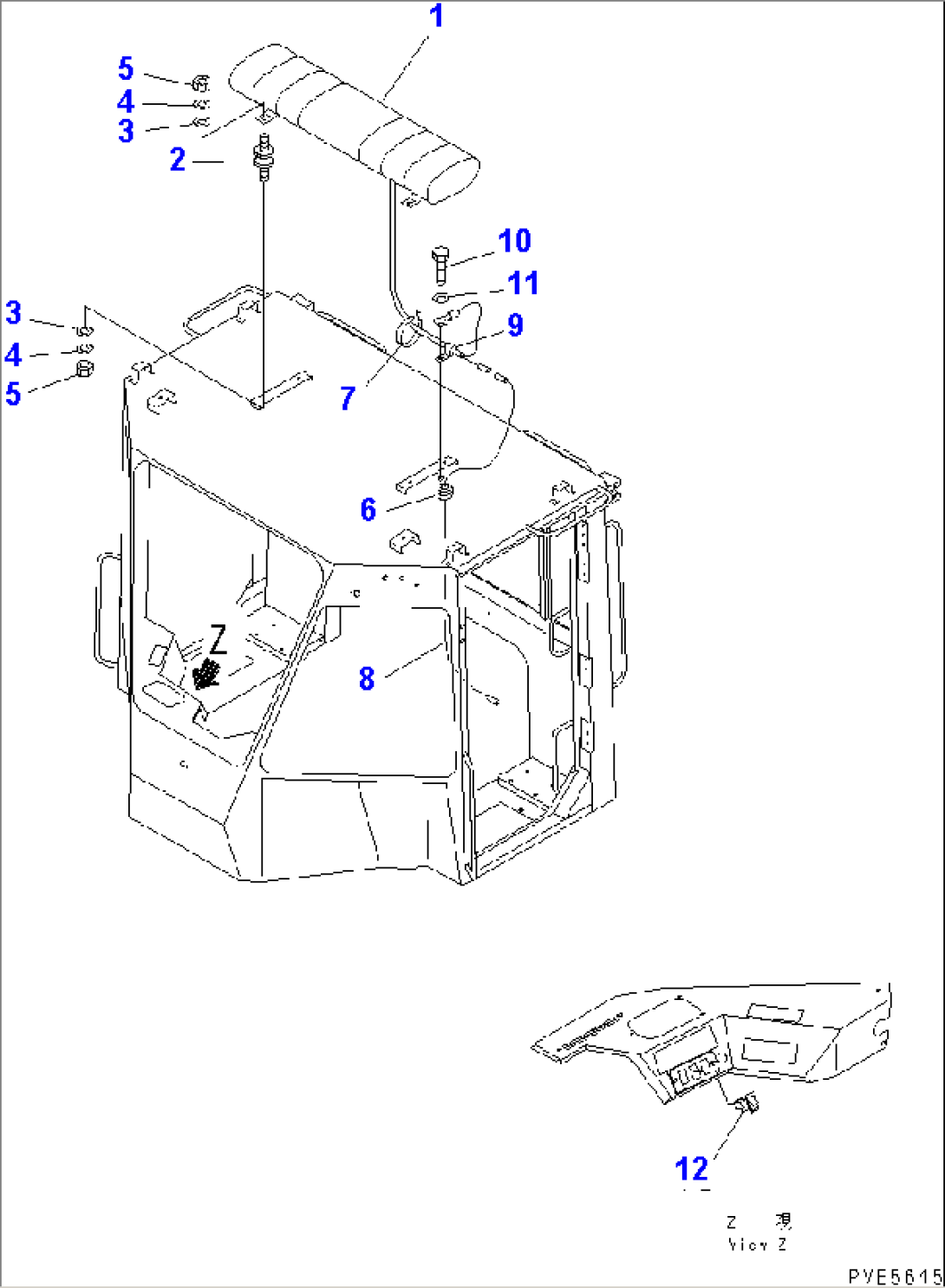 BEACON LAMP (2-LAMP TYPE) (WITH 2-PERSONS CAB)