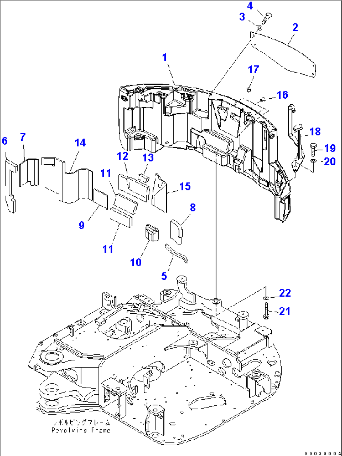 COUNTER WEIGHT (YELLOW) (EU NEW NOISE REDUCTION ARRANGEMENT 2)(#2182-)