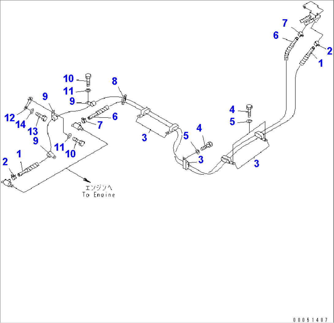 AIR CONDITIONER PIPING (HEATING)(#7001-)