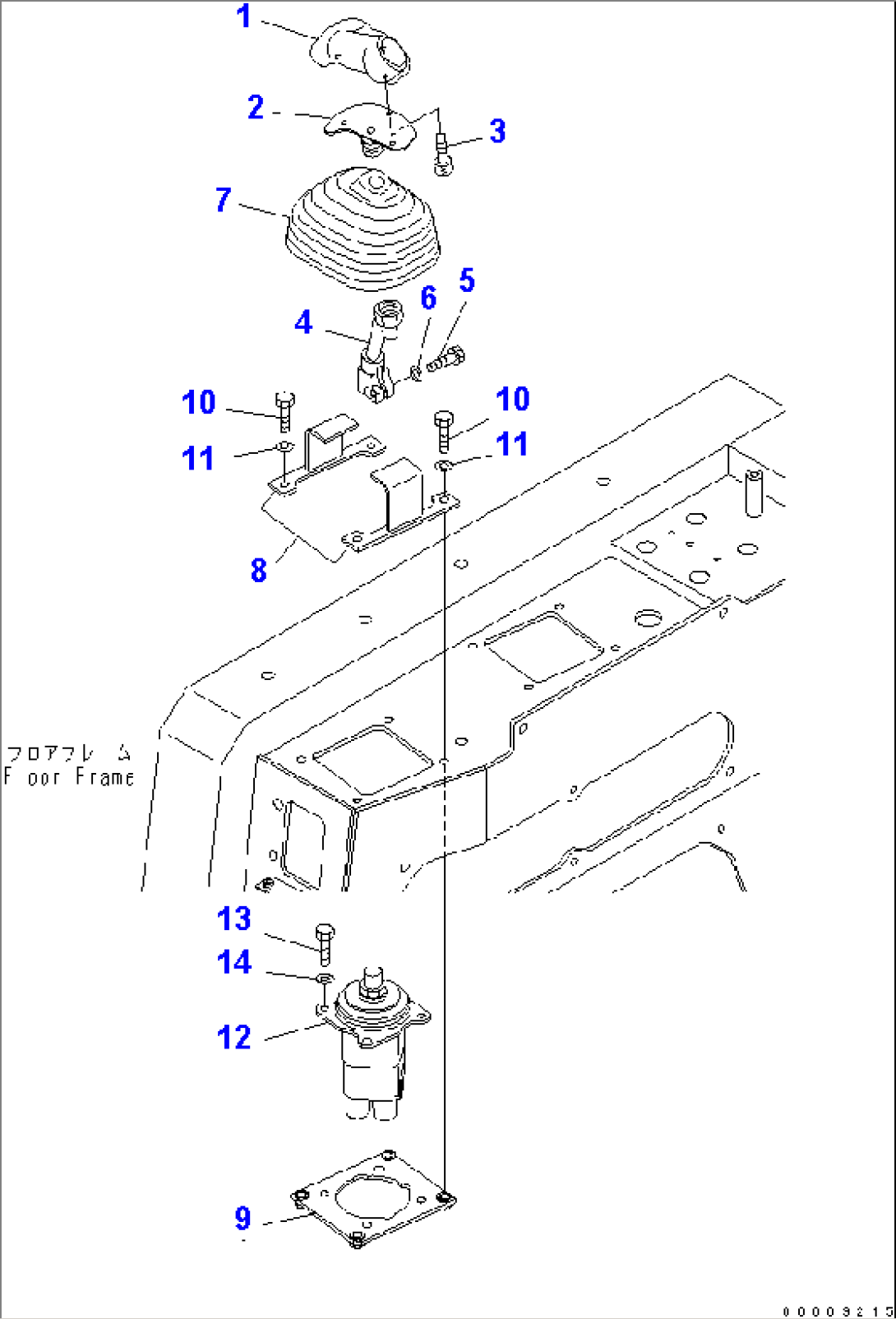 FLOOR FRAME (BLADE CONTROL) (WITHOUT CAB)