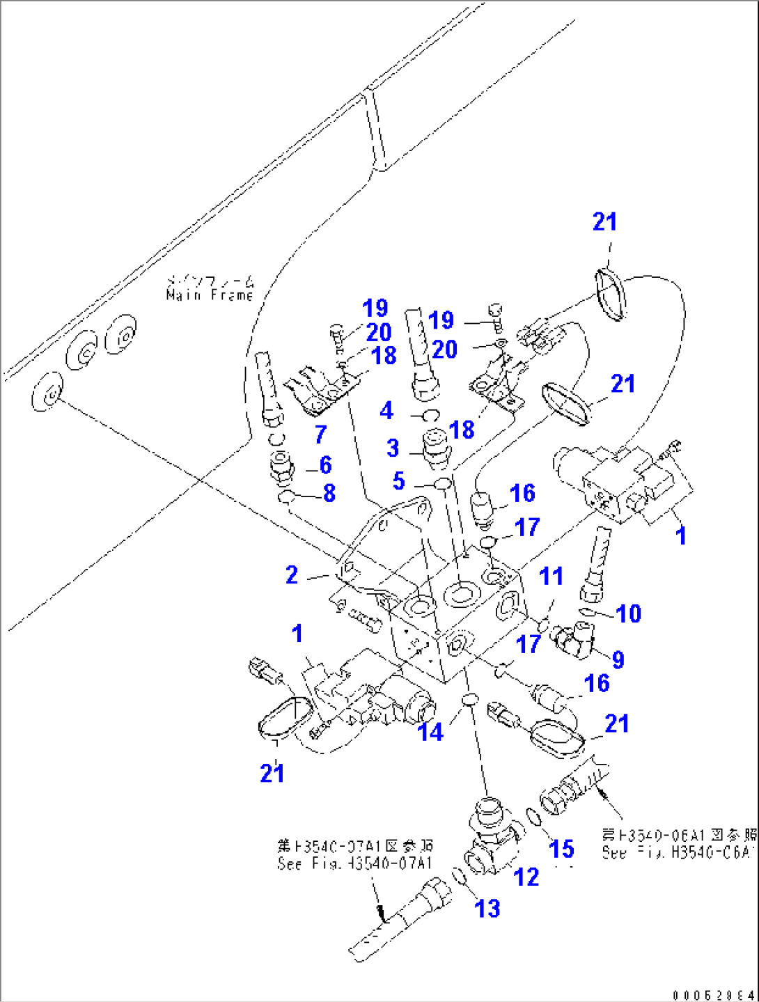 BRAKE PIPING (PARKING BRAKE VALVE) (INNER PARTS) (FOR ASR)(#7001-7168)