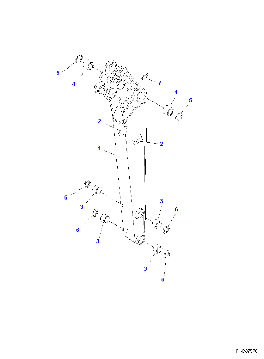 ARM, WITH ATTACHMENT LINE, ARM AND PIN