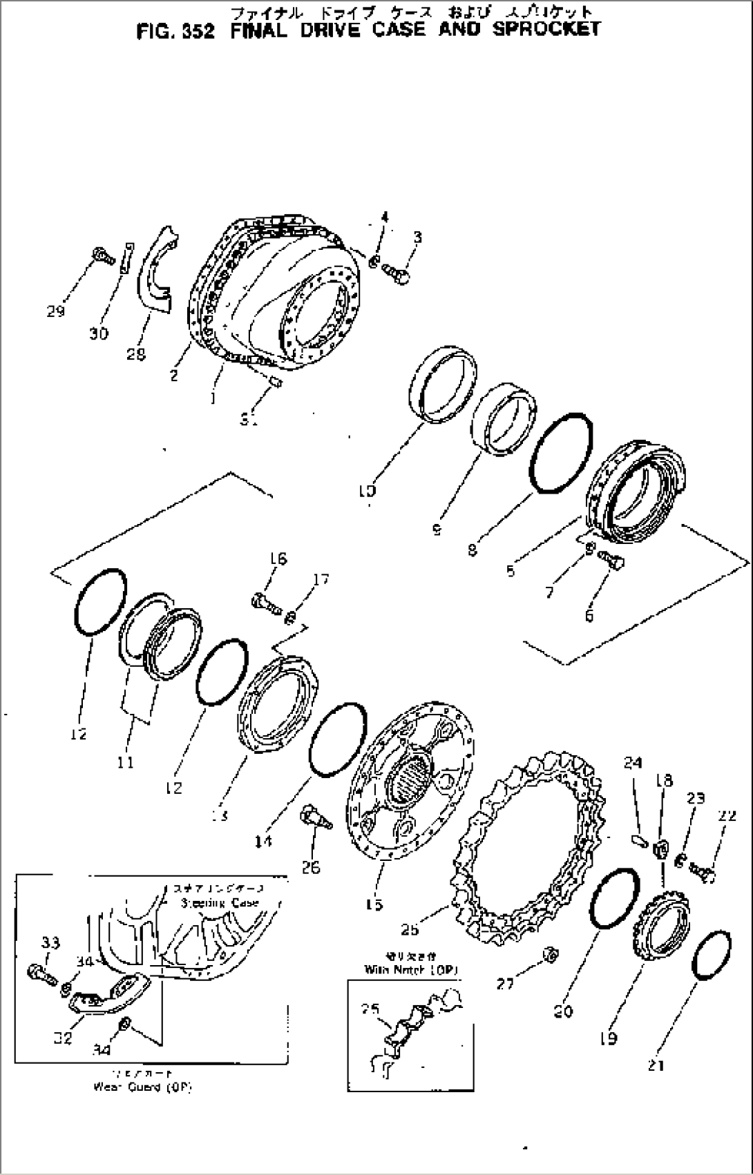 FINAL DRIVE CASE AND SPROCKET