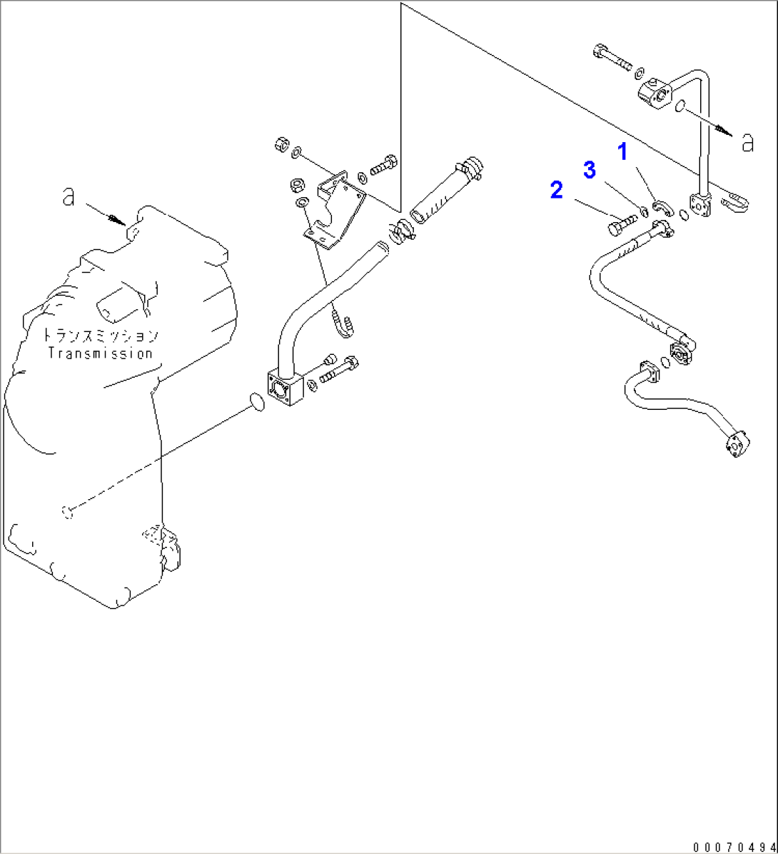 TORQUE CONVERTER AND TRANSMISSION LINE (TRANSMISSION PIPING RELATED PARTS)(#52406-)