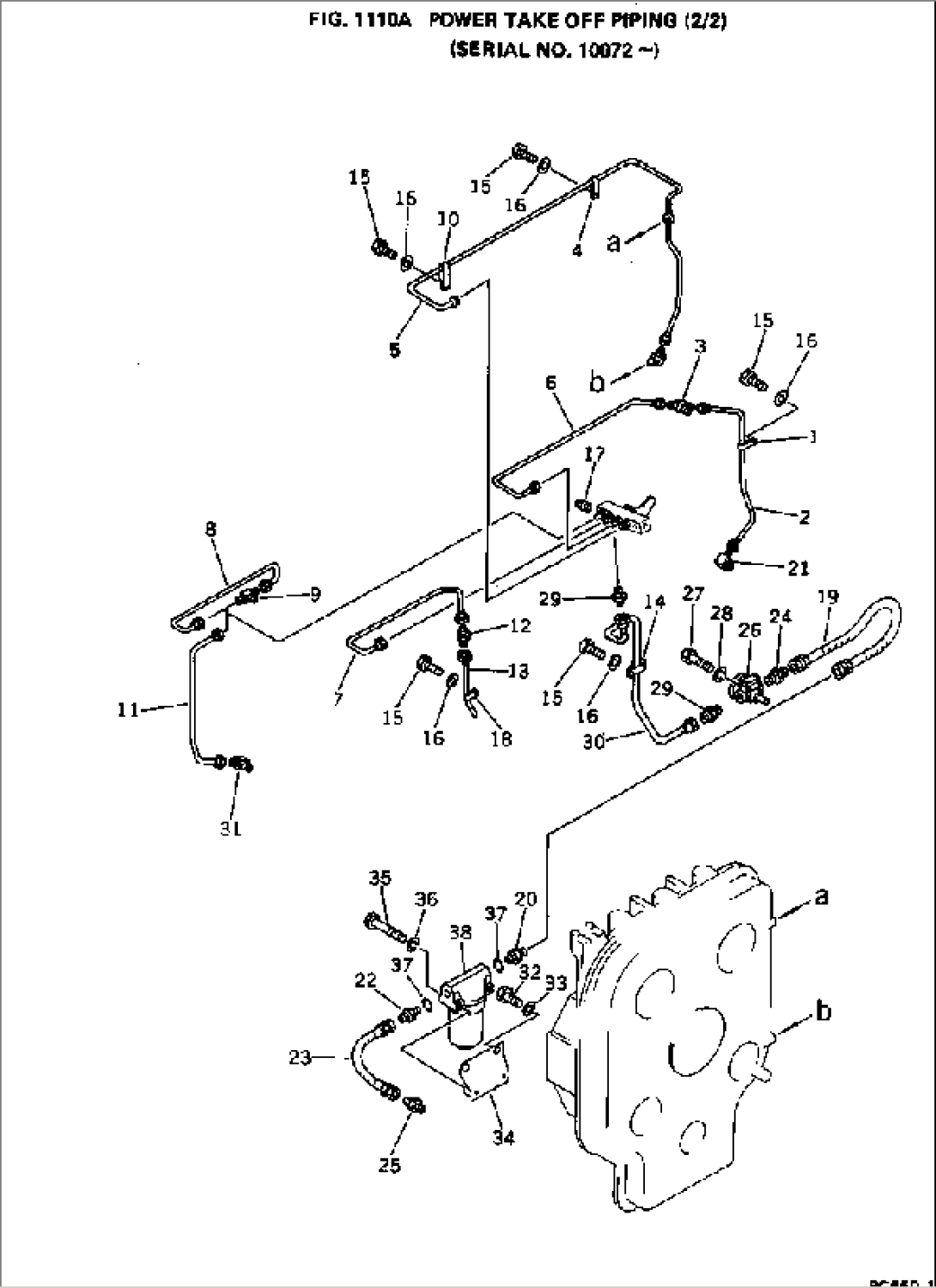POWER TAKE OFF PIPING (2/2)(#10072-)