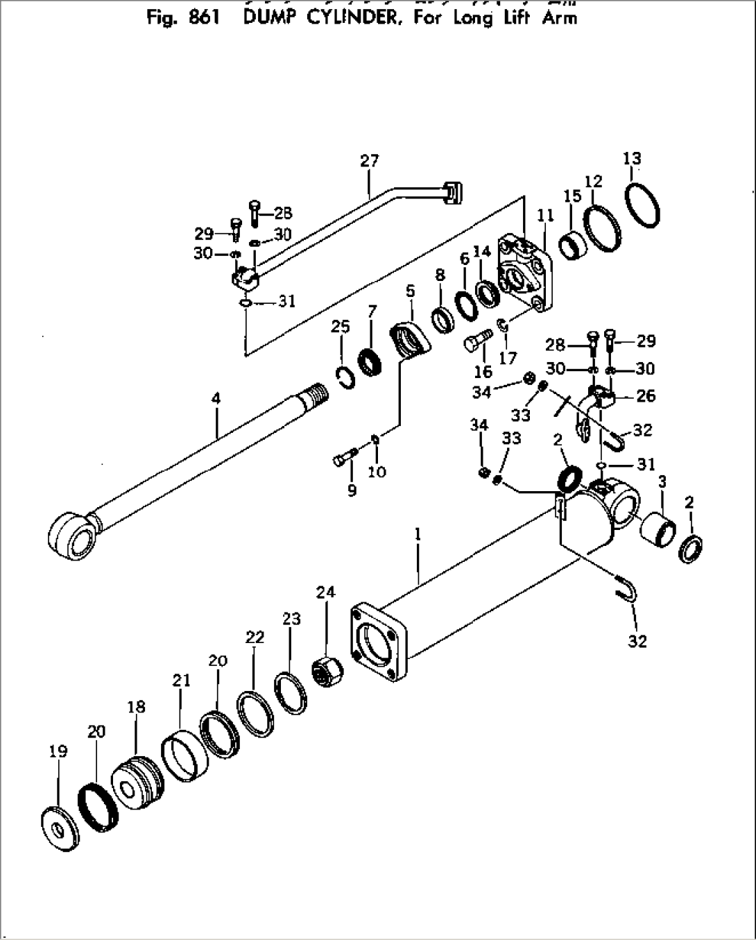 DUMP CYLINDER¤ FOR LONG LIFT ARM