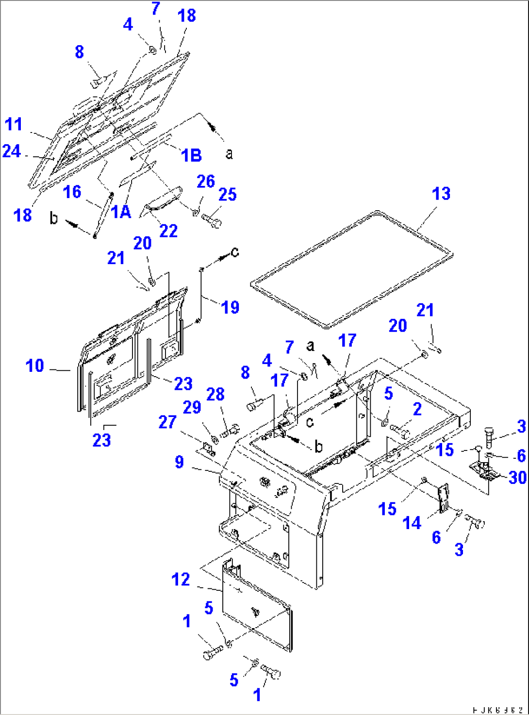 HOOD (ENGINE COVER) (FOR CAB)(#1175-)