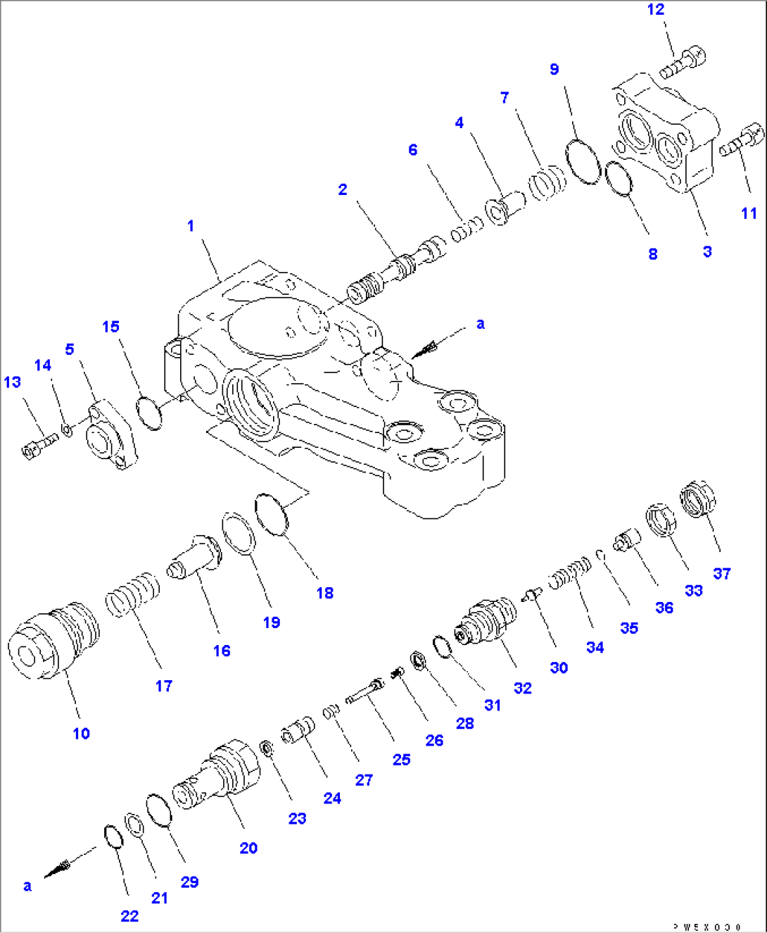 BURST VALVE (FOR BOOM CYLINDER LHS AND ADJUST CYLINDER)