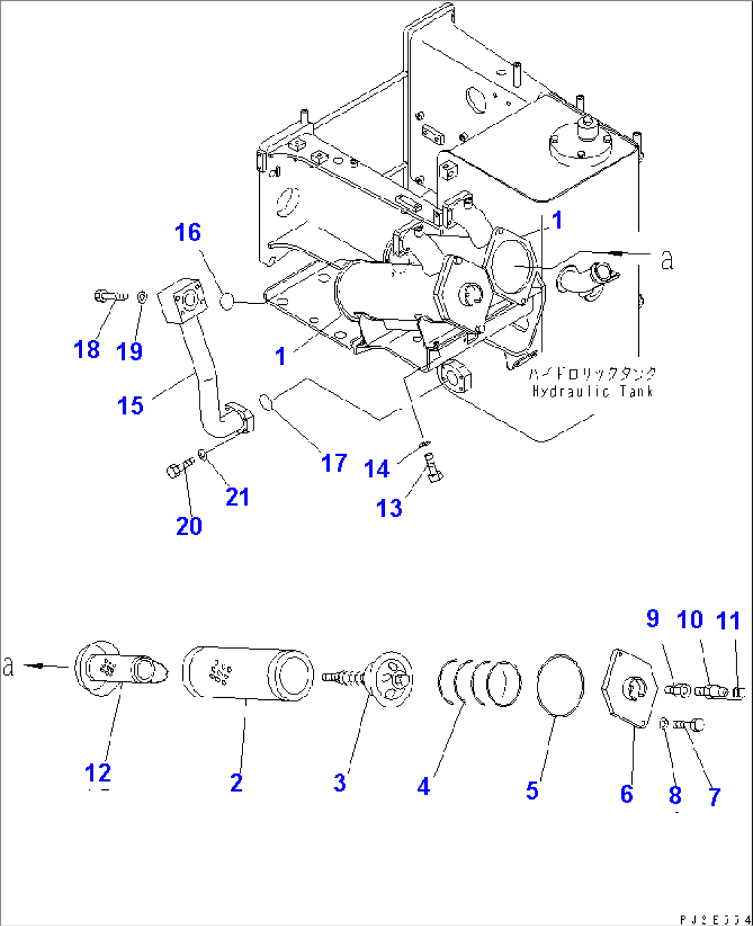HYDRAULIC TANK (RETURN FILTER) (WITH OIL FILTER SENSOR)