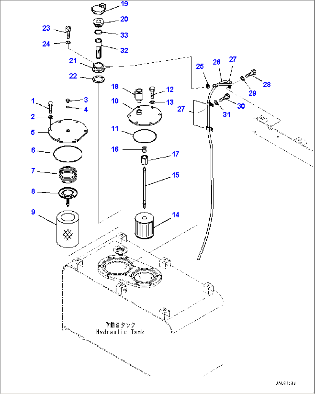Hydraulic Tank, Element and Strainer (#91259-)