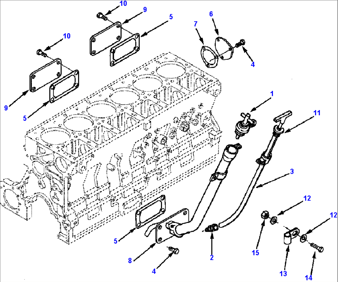 DIPSTICK, OIL FILLER PORT & CYLINDER BLOCK COVERS