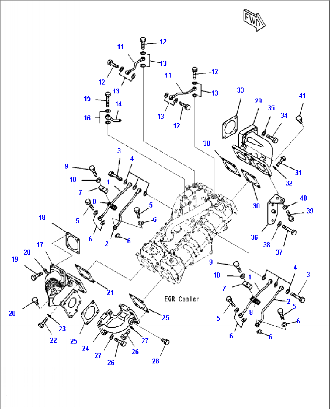 A1216-A2A8 EXHAUST GAS RECIRCULATION (EGR) VALVE COOLER PIPING AND AIR VENT