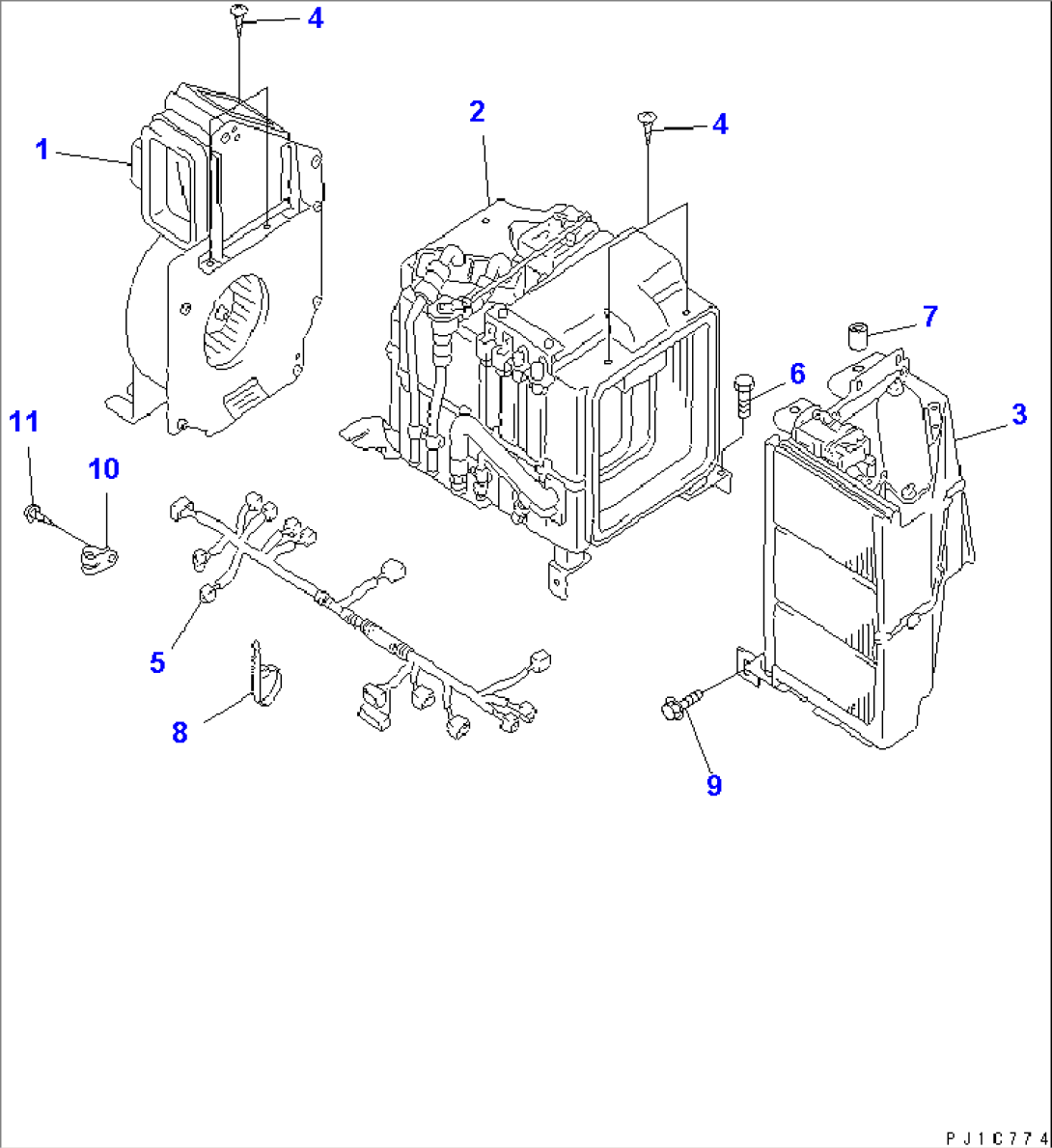 AIR CONDITIONER UNIT (INNER PARTS)(#K35001-)