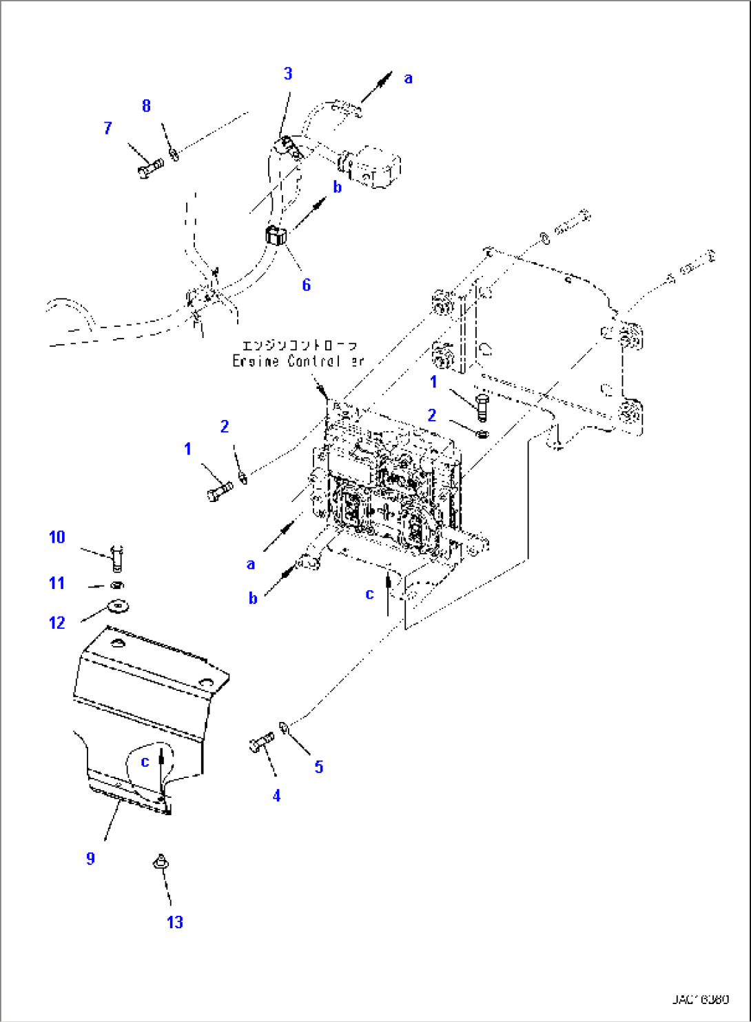 ELECTRIC WIRING HARNESS, WIRING HARNESS CLAMP, ENGINE CONTROLLER