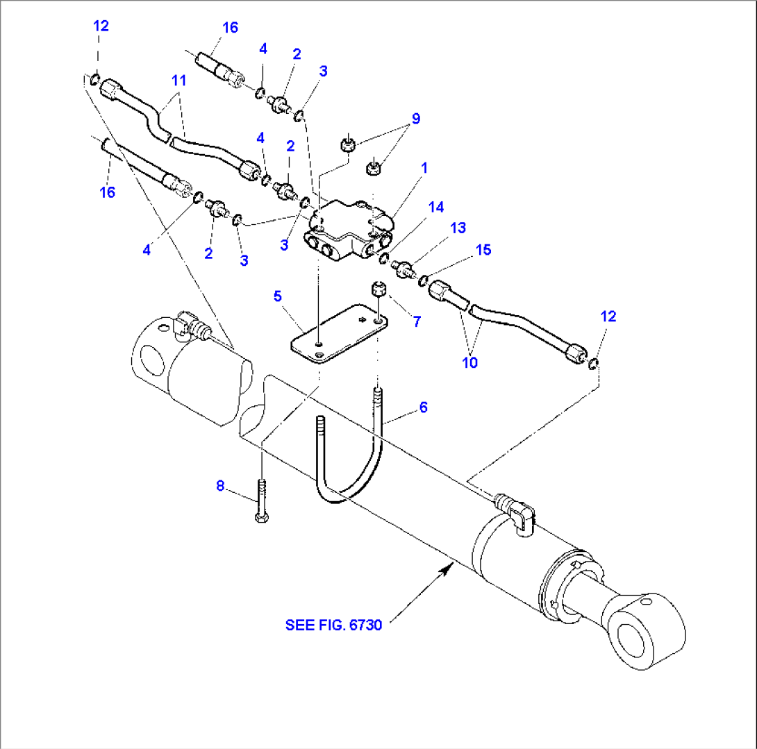 HYDRAULIC PIPING (ARM CYLINDER LINE) (SAFETY VALVE)