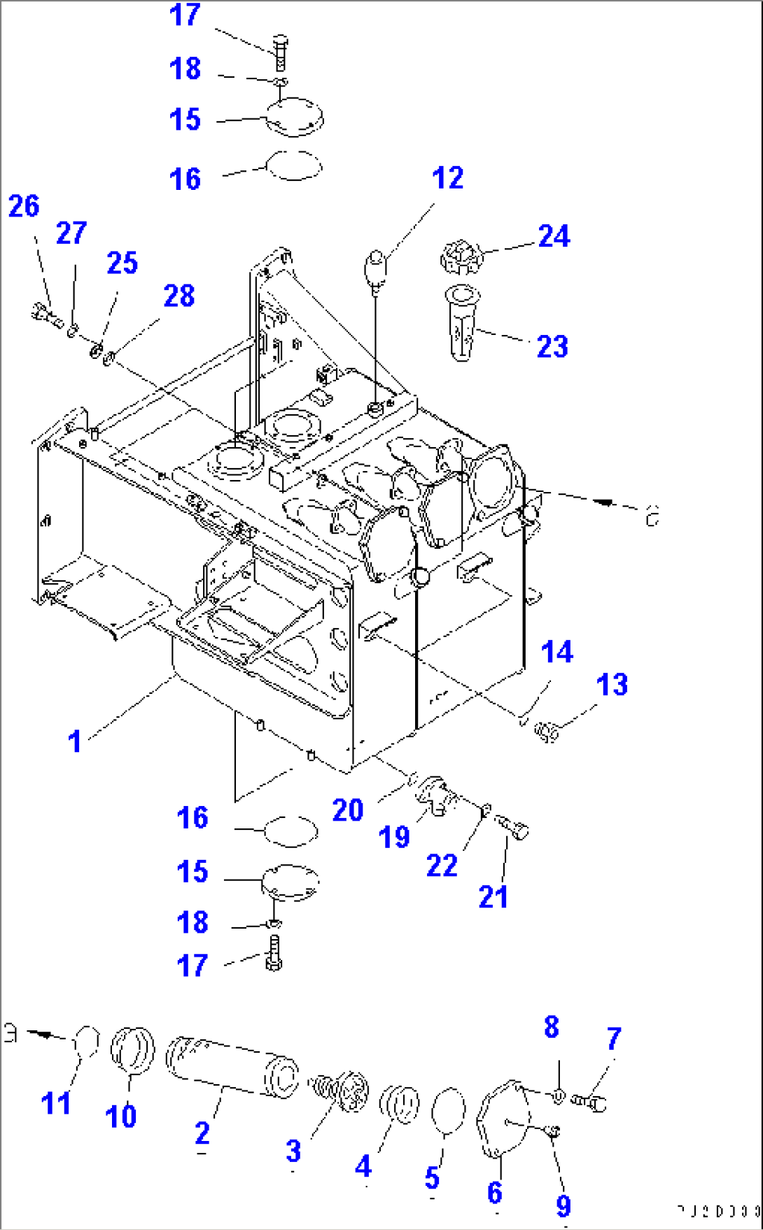 HYDRAULIC TANK AND VALVE (TANK ASS