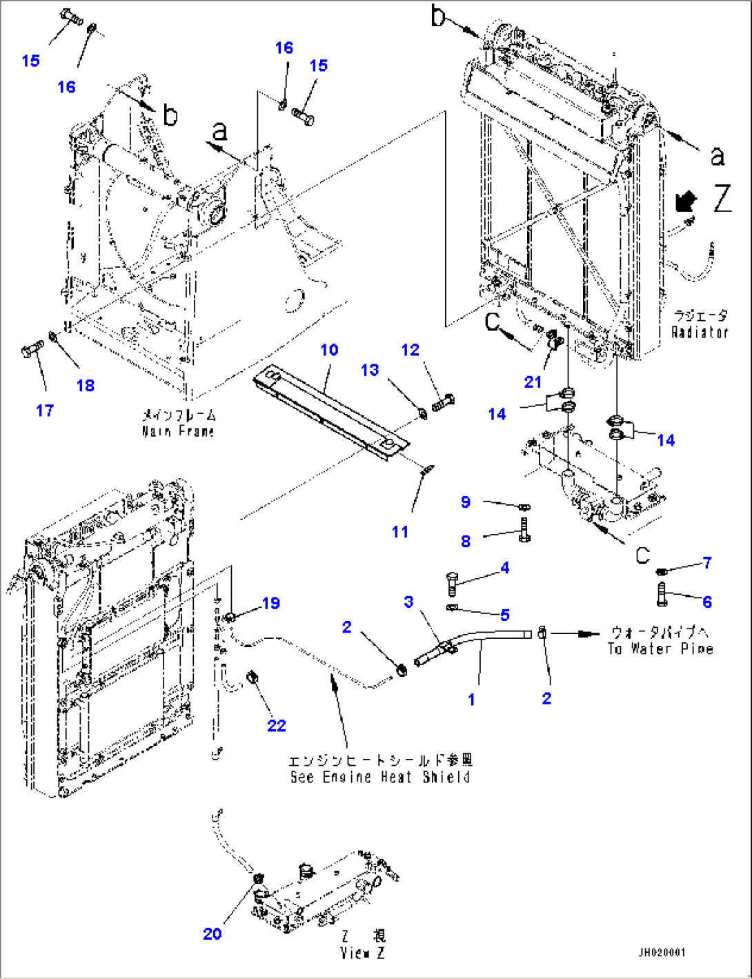 Cooling System, Piping Mounting (#23024-)
