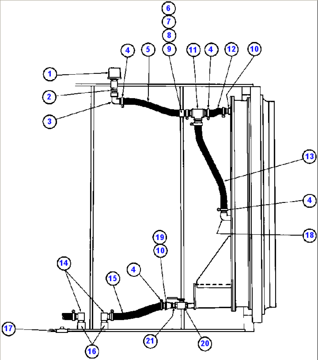 DRIVE WHEEL PIPING