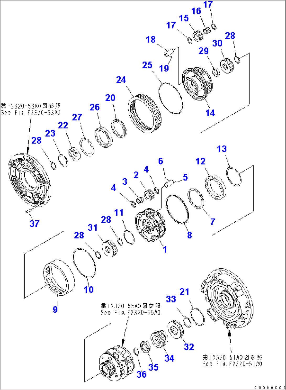 TRANSMISSION (CARRIER) (1/2)(#1201-)