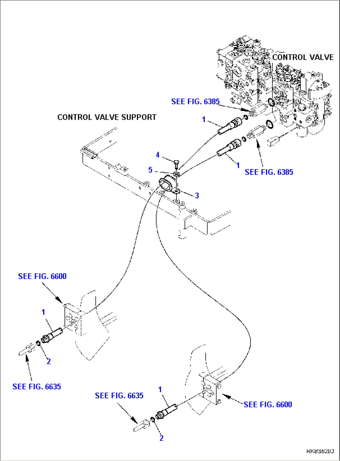 HYDRAULIC PIPING (BUCKET 4 IN 1 CYLINDER LINE) (1/3)