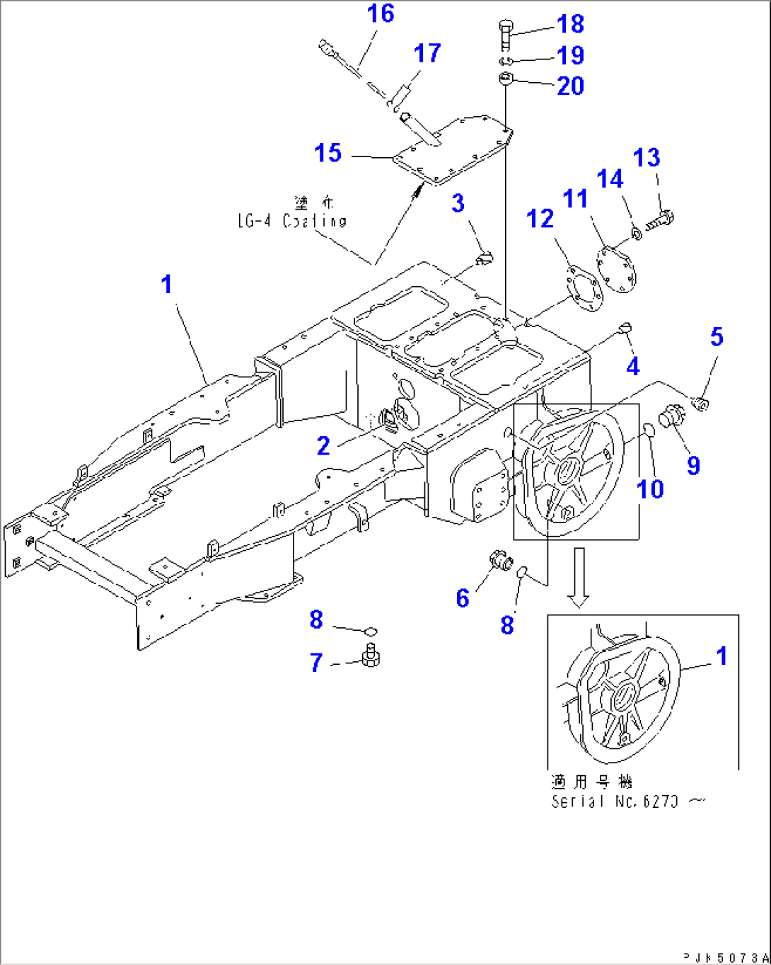 STEERING CASE FRAME (FOR TWO LEVERS STEERING)(#62454-62800)